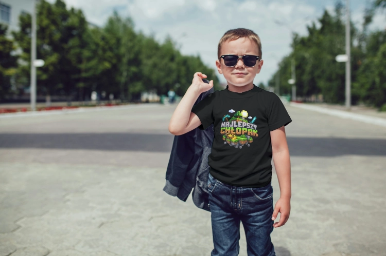 Koszulka na Dzień Chłopaka dla chłopca Najlepszy Chłopak gamer pikselowa