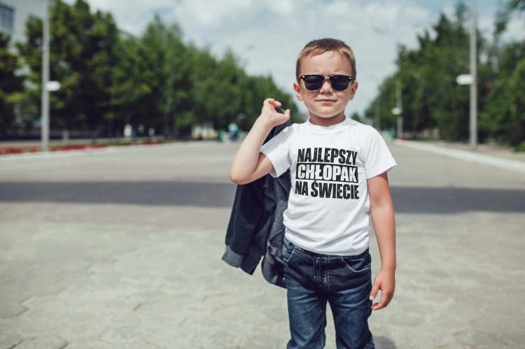 Biała koszulka na Dzień Chłopaka dla chłopca Najlepszy Chłopak na Świecie