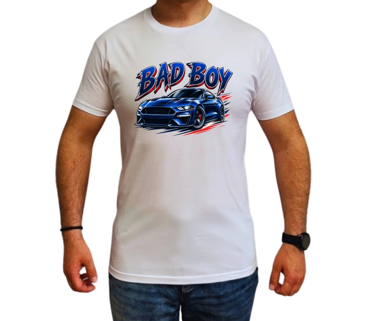 Koszulka męska na Dzień Chłopaka Bad Boy sportowe auto motoryzacja